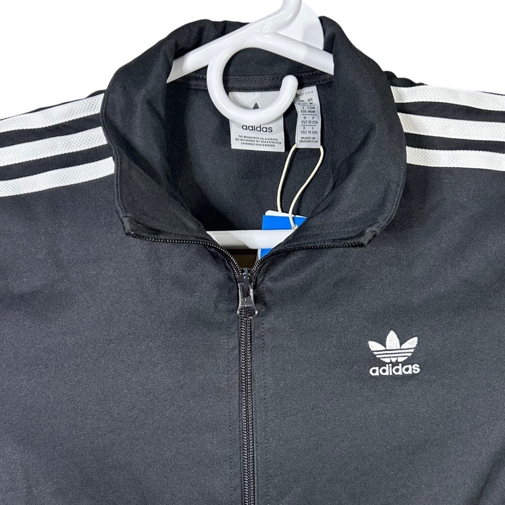 Adidas Originals Black Short Sleeve Track‎ Romper Jumpsuit Girls Size Medium NWT